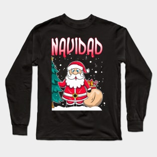 Feliz Navidad Matching Couple Sweaters Long Sleeve T-Shirt